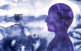 这是一幅水彩剪影图