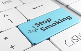 带有“戒烟”按钮的键盘