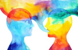 水彩画的发言者和听众