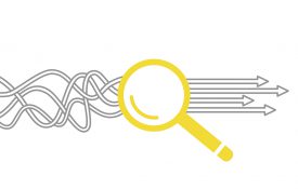 解决方案概念与放大镜